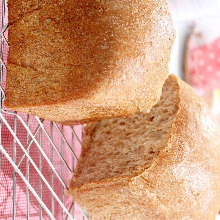 【糖質制限】香ばしい♪石臼挽き100％ブラン食パン